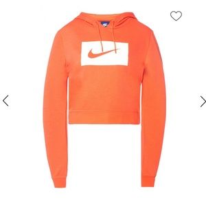 Nike orange swoosh hoodie